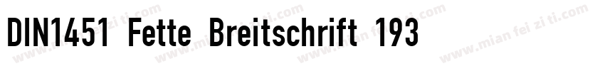DIN1451 Fette Breitschrift 1936字体转换